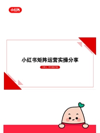 《小红书矩阵运营实操分享》作者：伊万